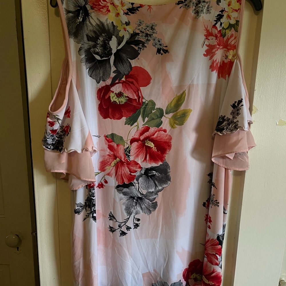 Floral Cold Shoulder Dress